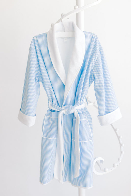 Terry Tots Bathrobe- Gingham
