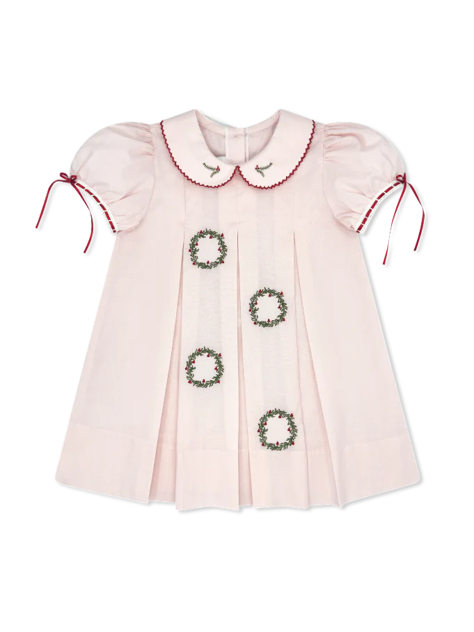 Lullaby Set Precious Memories Dress, Pink Batiste, Holly