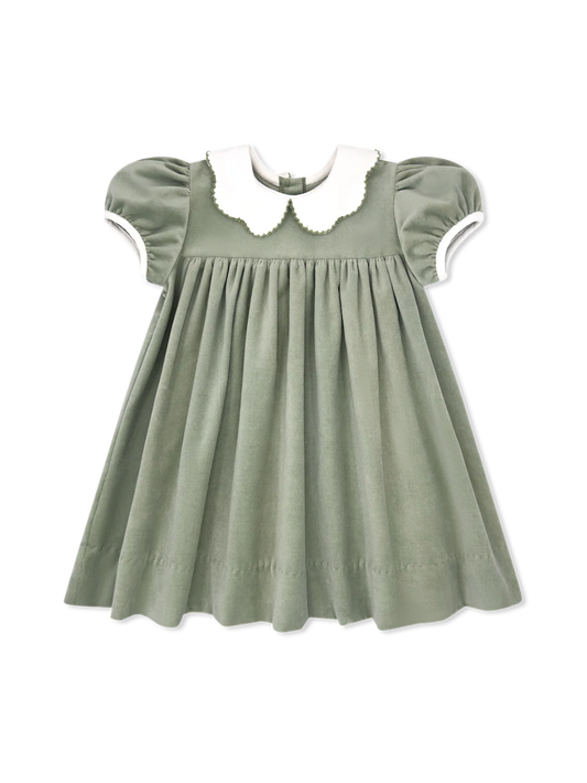 Lullaby Set Special Moments Dress, Leyland Green Velvet