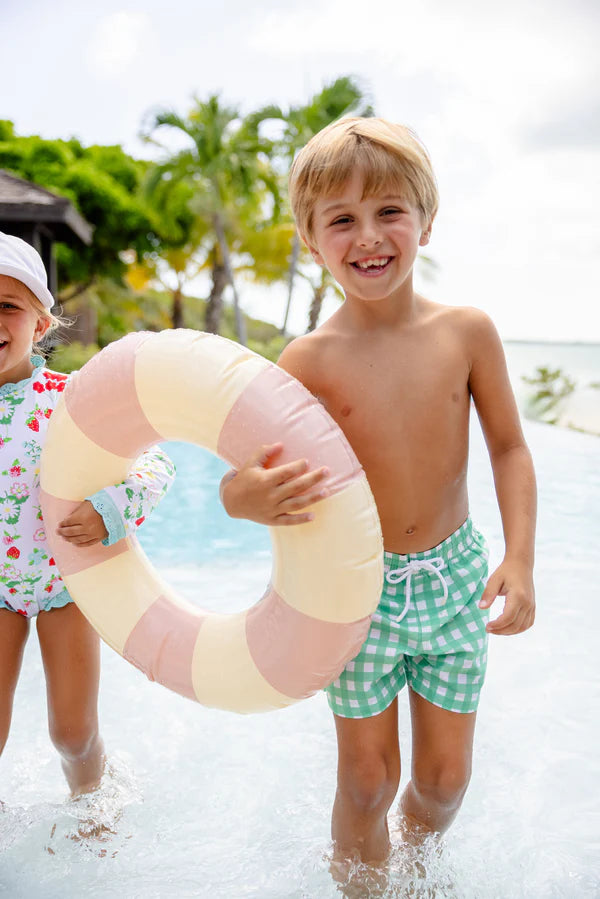 The Beaufort Bonnet Company Tortola Trunks, Gibson Island Green Gingham