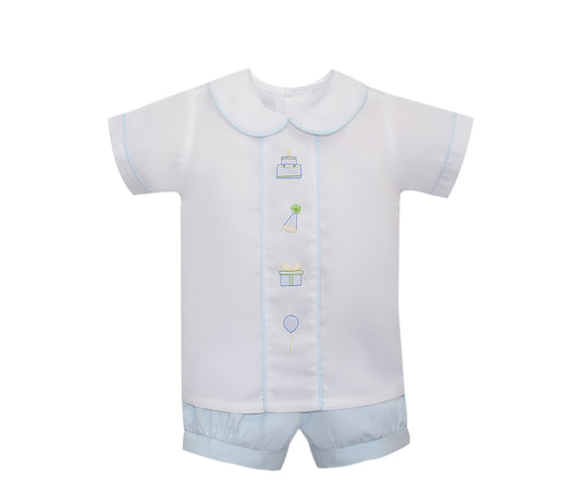 Remember Nguyen White Birthday Ashley Boy Short Set