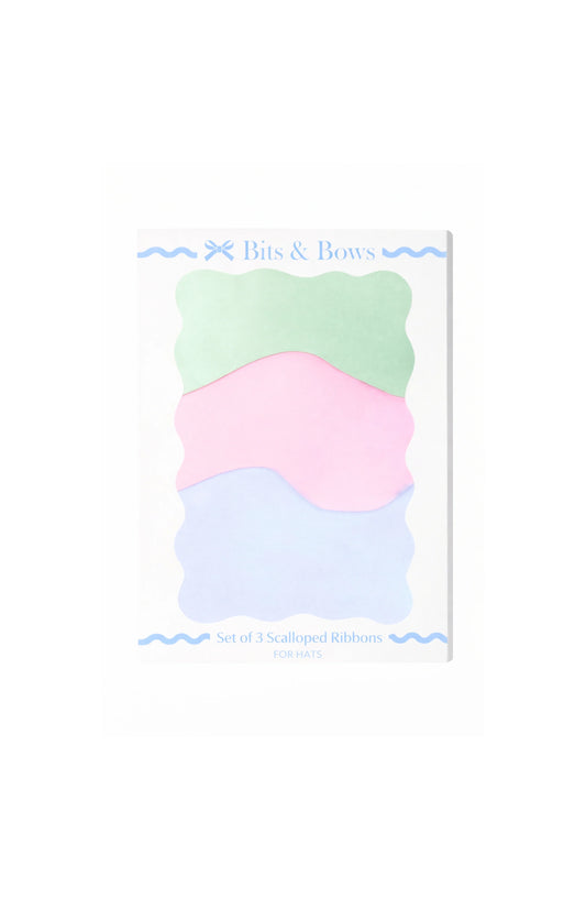 Bits and Bows Pretty in Pastel Scalloped Ribbon Set