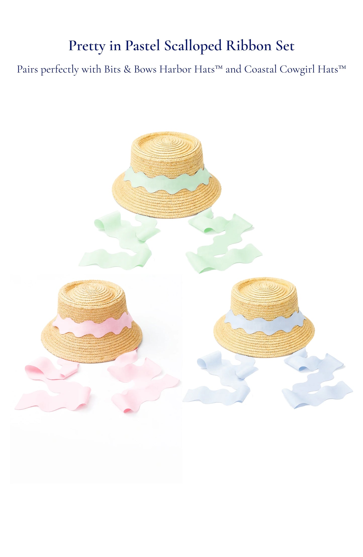 Bits and Bows Pretty in Pastel Scalloped Ribbon Set