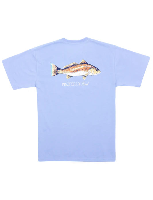 Properly Tied Boys Redfish Short Sleeve Light Blue