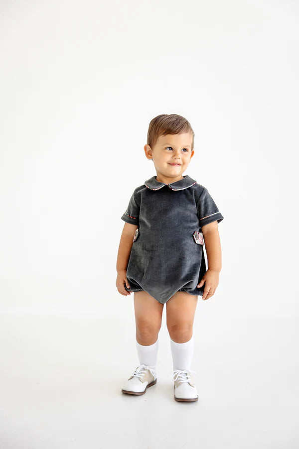 Brentley Bubble (Corduroy), Grandison Rd. Gray with Charlie Place Plaid