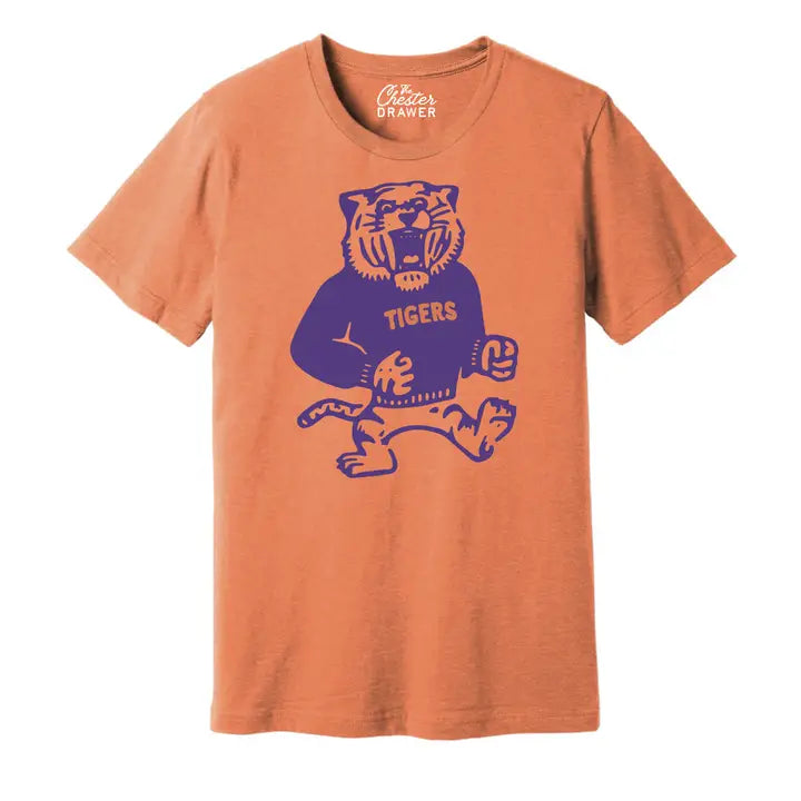 The Chester Drawer Vintage Tiger Orange + Purple Tshirt