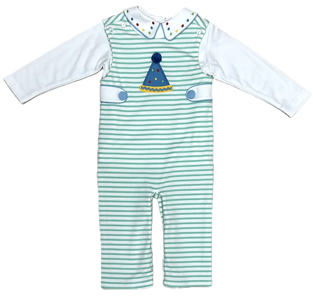 Marco and Lizzy Birthday Hat Overall Set