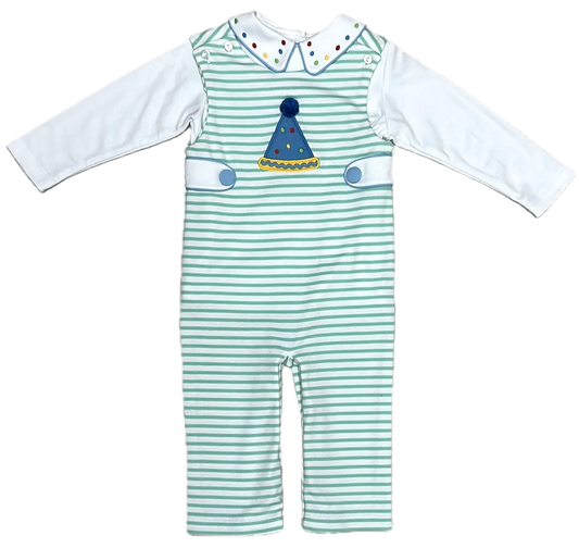 Marco and Lizzy Birthday Hat Overall Set