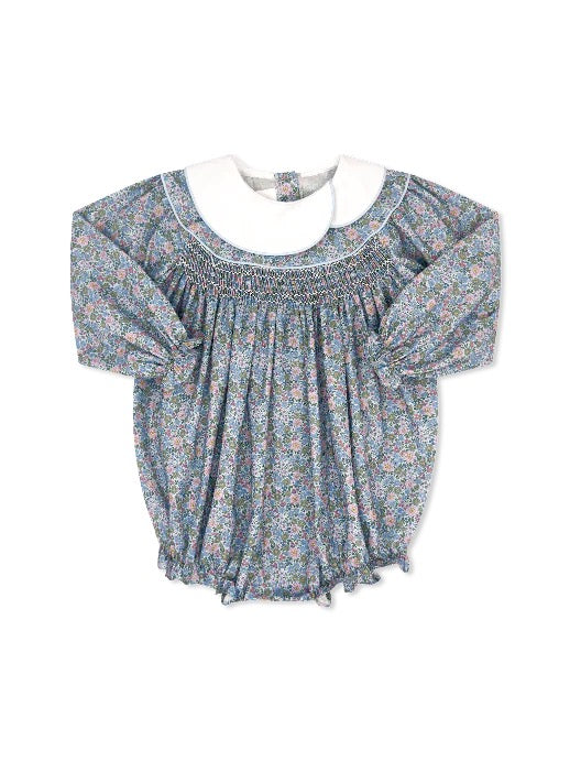 Lullaby Set Middletown Floral Woven with Pink Smocking