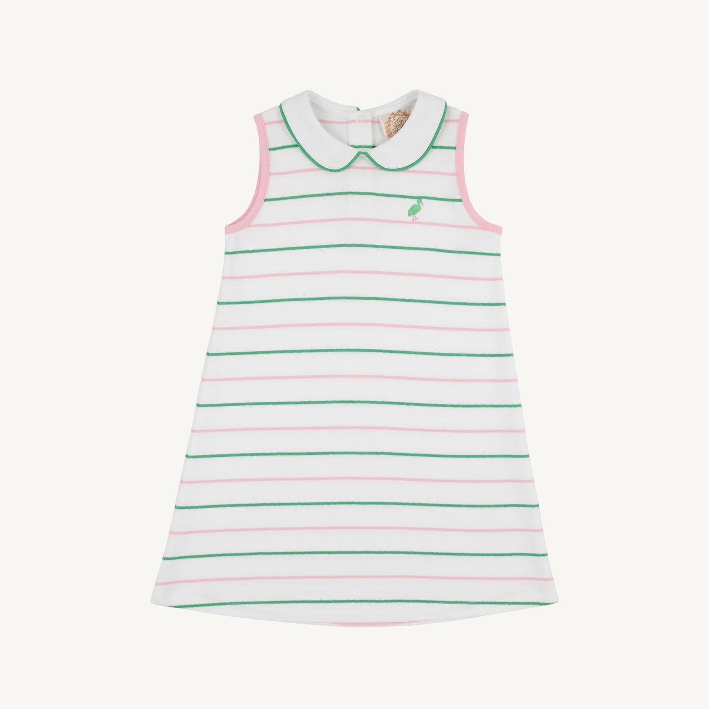 TBBC Sleeveless Maude's Peter Pan Collar Dress 
Tradd Street Stripe with Pier Party Pink