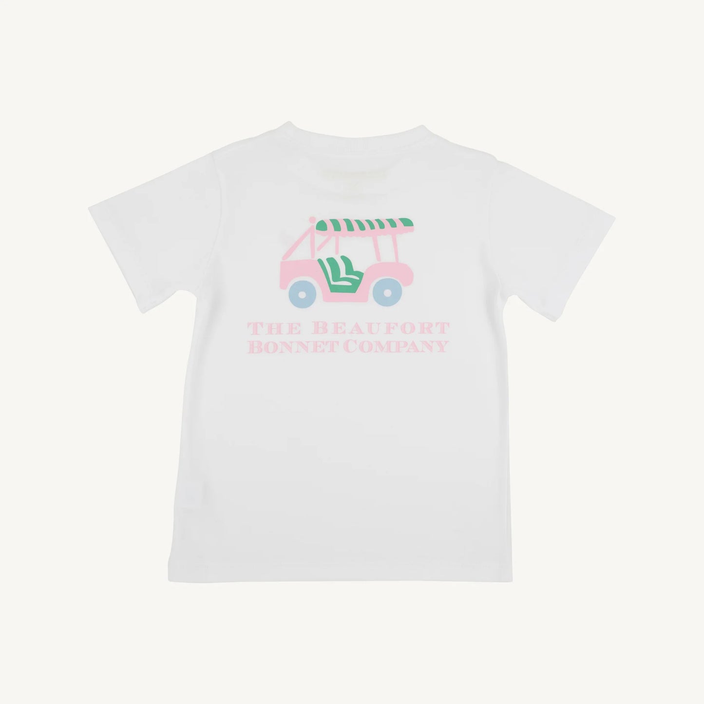 TBBC Sir Proper's T-Shirt Worth Avenue White with Golf Cart