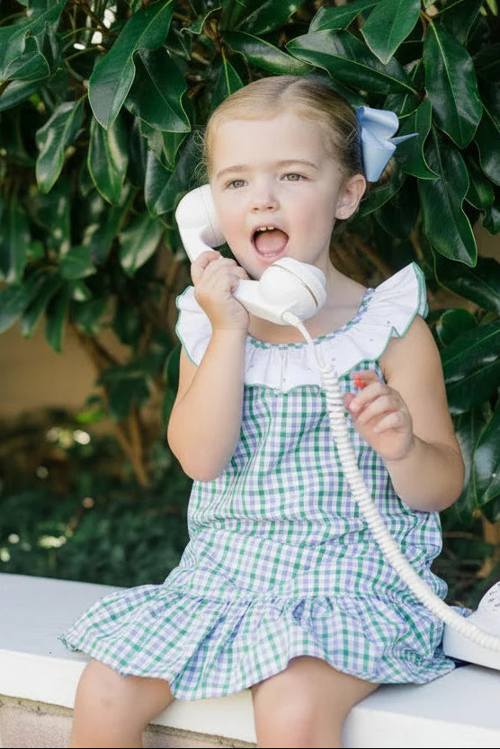 The Proper Peony Effie Plaid Dress Blue/Green