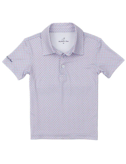 Properly Tied Boys Inlet Polo Fastball