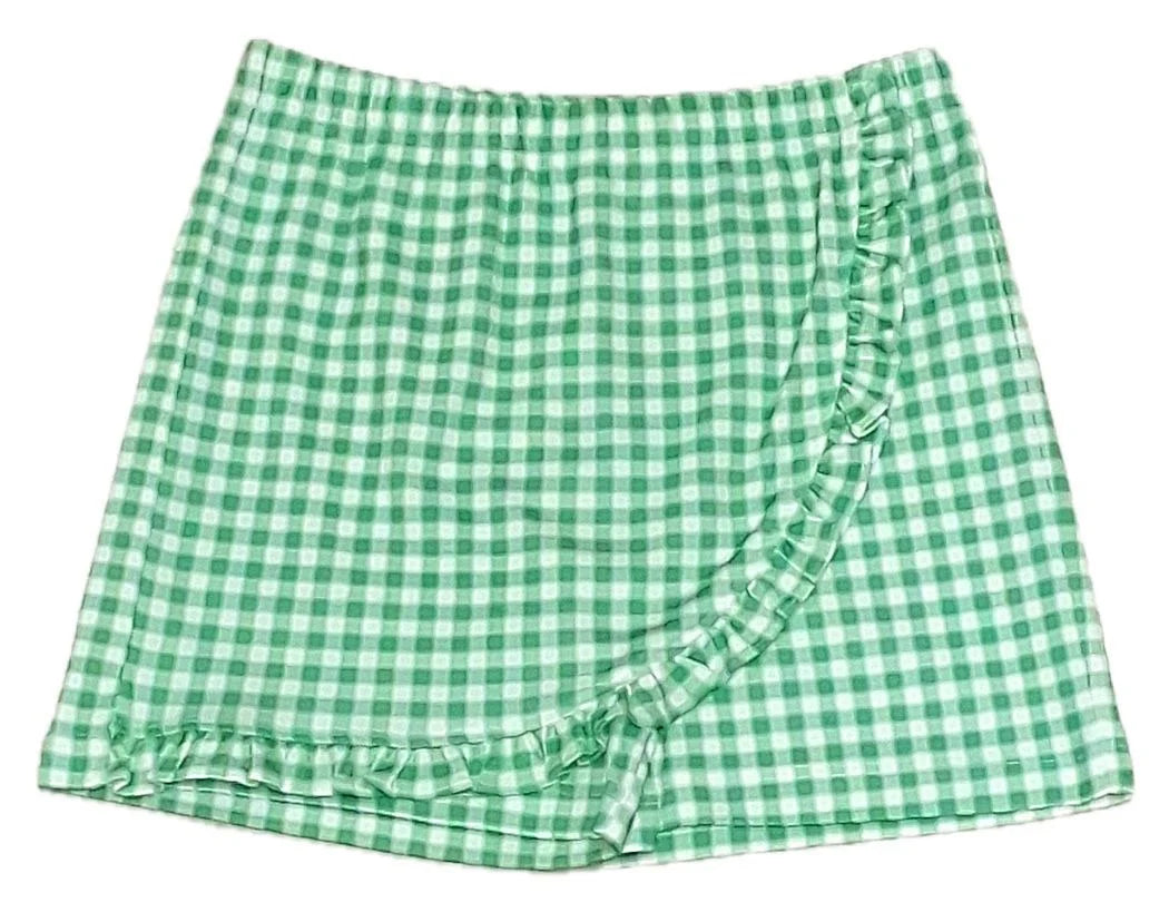 Marco & Lizzy green checks golf collection skirt