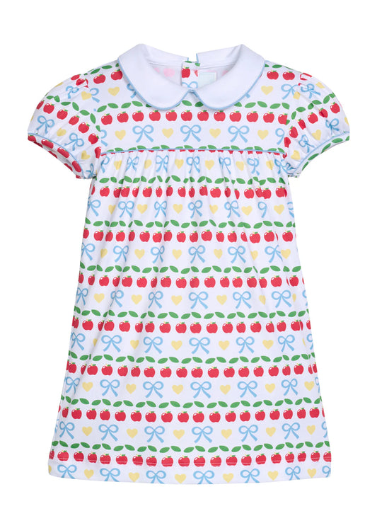 Little English Short Sleeve Evelyn Dress- Apple Days