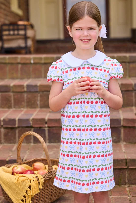 Little English Short Sleeve Evelyn Dress- Apple Days