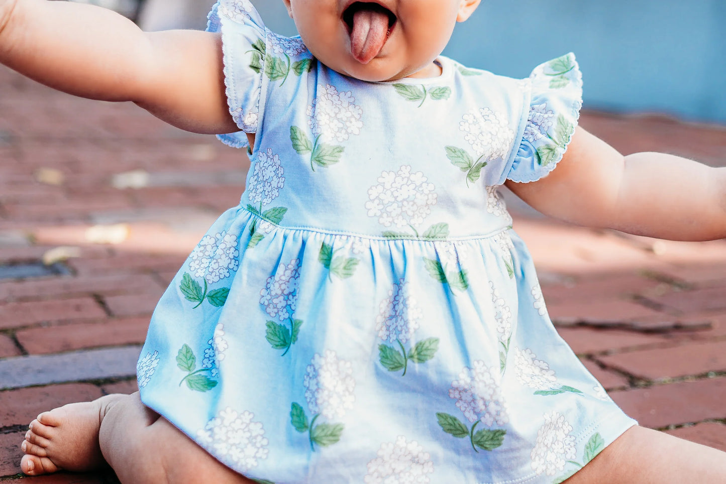 Maddie & Connor Hydrangea Pima Baby Girl Dress