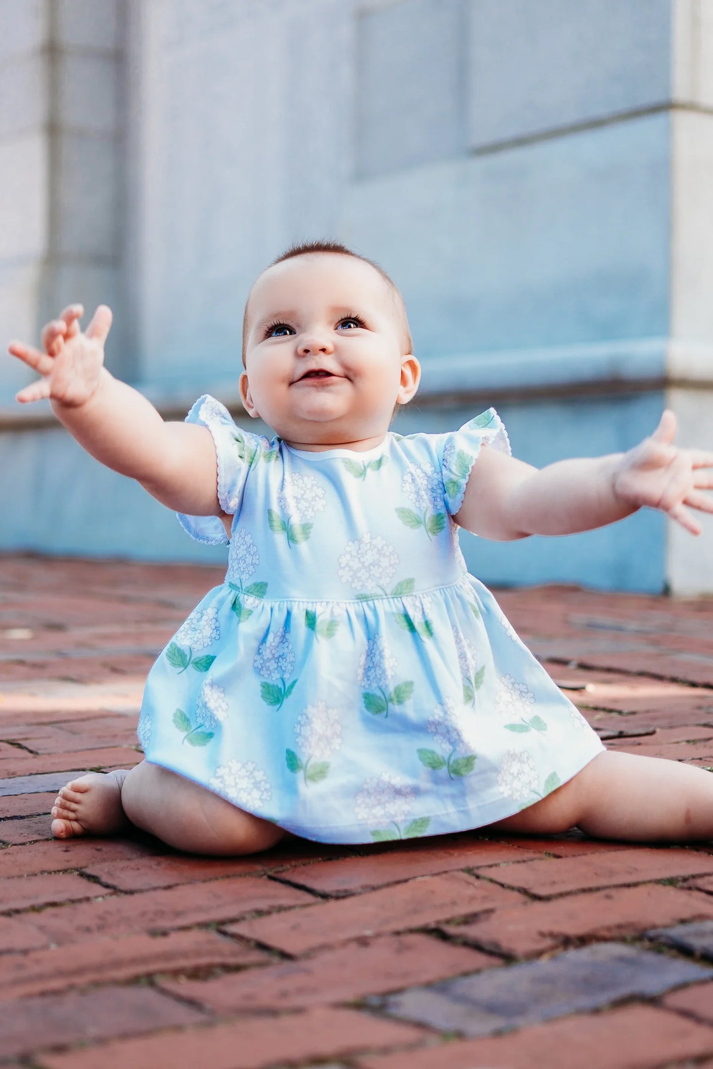 Maddie & Connor Hydrangea Pima Baby Girl Dress