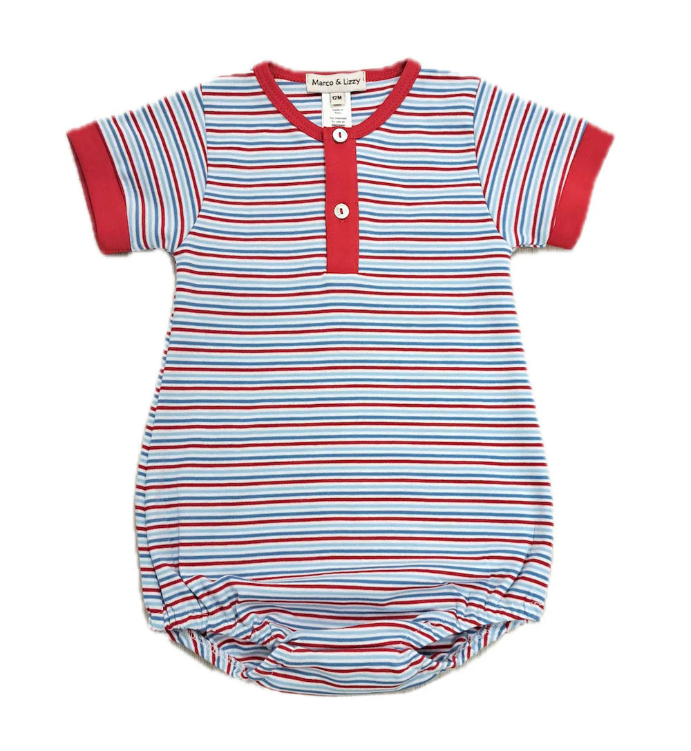 Marco & Lizzy Red, White and Blue Stripe Boy’s Bubble
