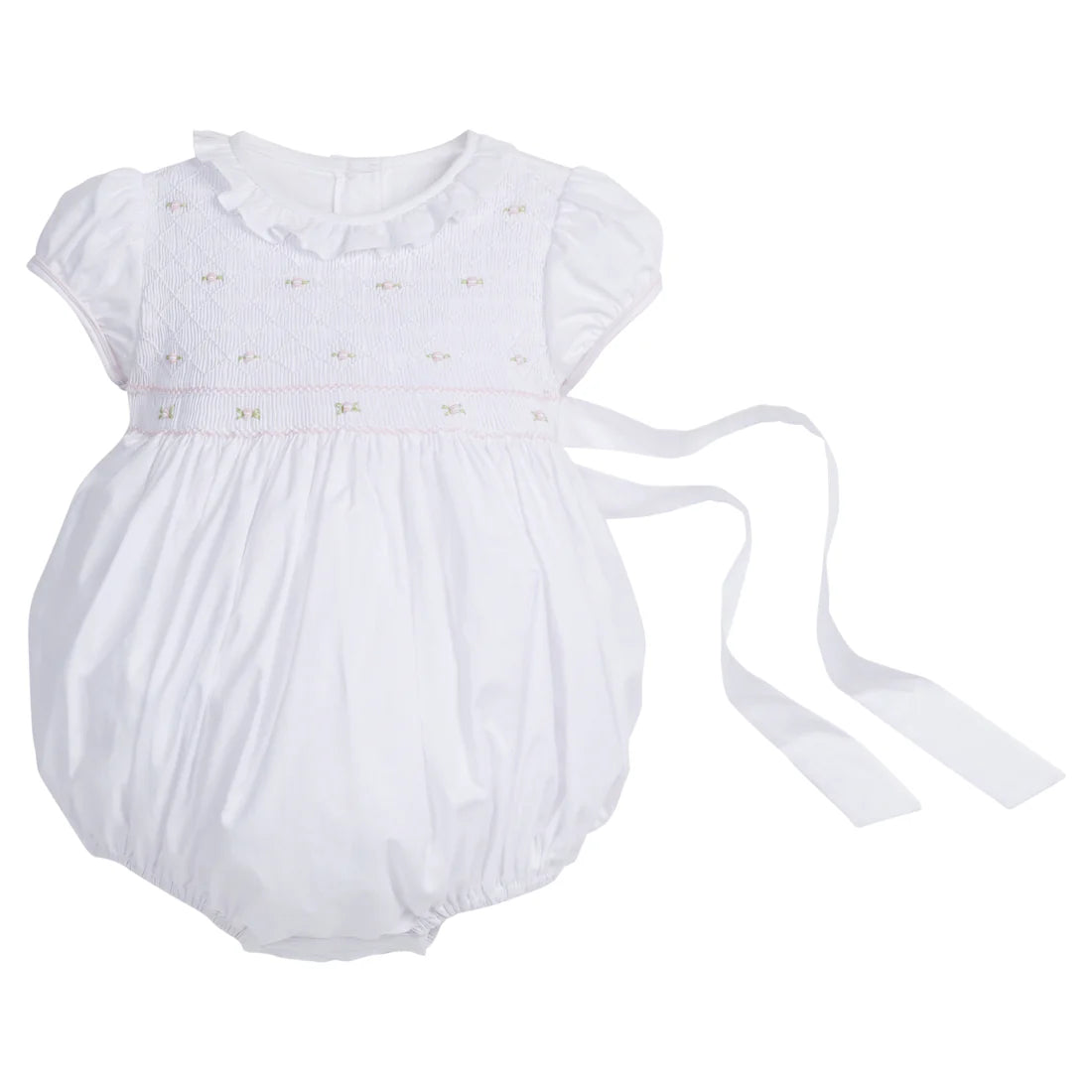 Little English Smocked Claiborne Bubble - Rosebuds