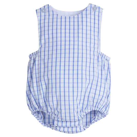 Little English Louis Sunsuit - Royal Windowpane