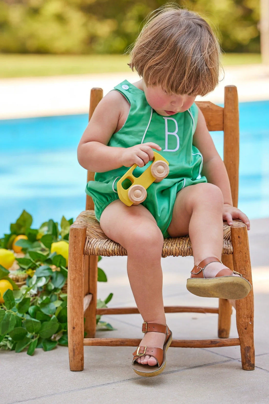 Little English Andrew Bubble - Green Twill