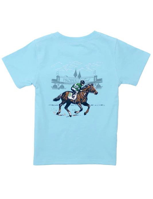 Properly Tied Derby Day SS Aqua