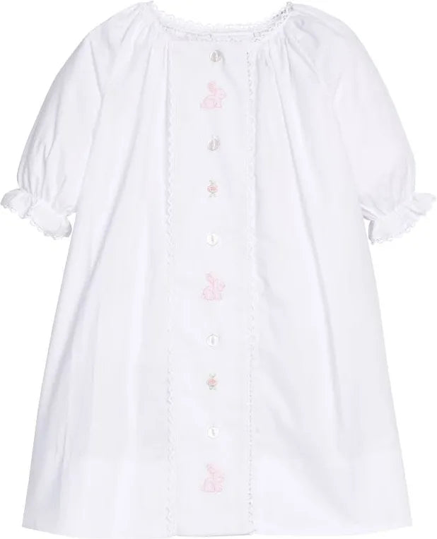 Little English Day Gown, Pink Bunny