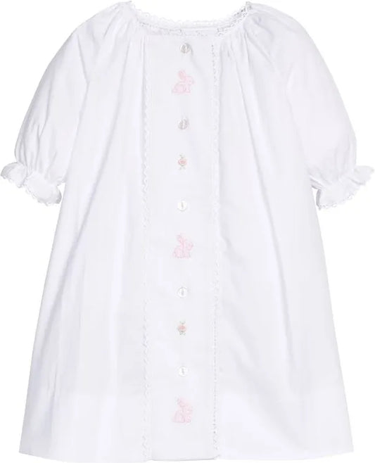 Little English Day Gown, Pink Bunny