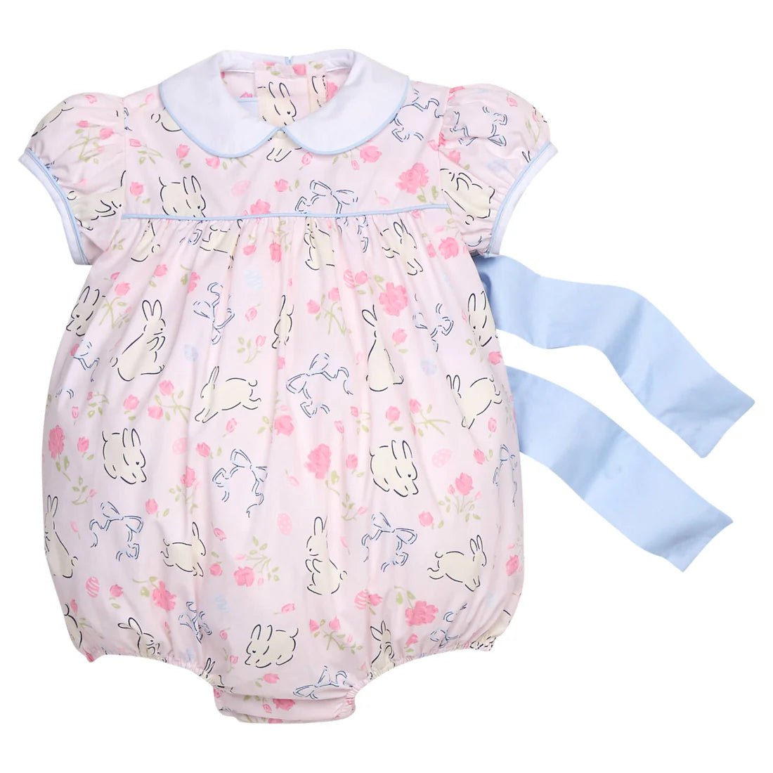 Little English Short Sleeve Natalie Bubble, Bunny Blooms