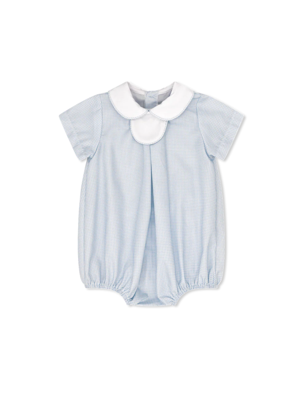 Lullaby Set Thomas Tab Bubble - Baby Blue Mini-gingham