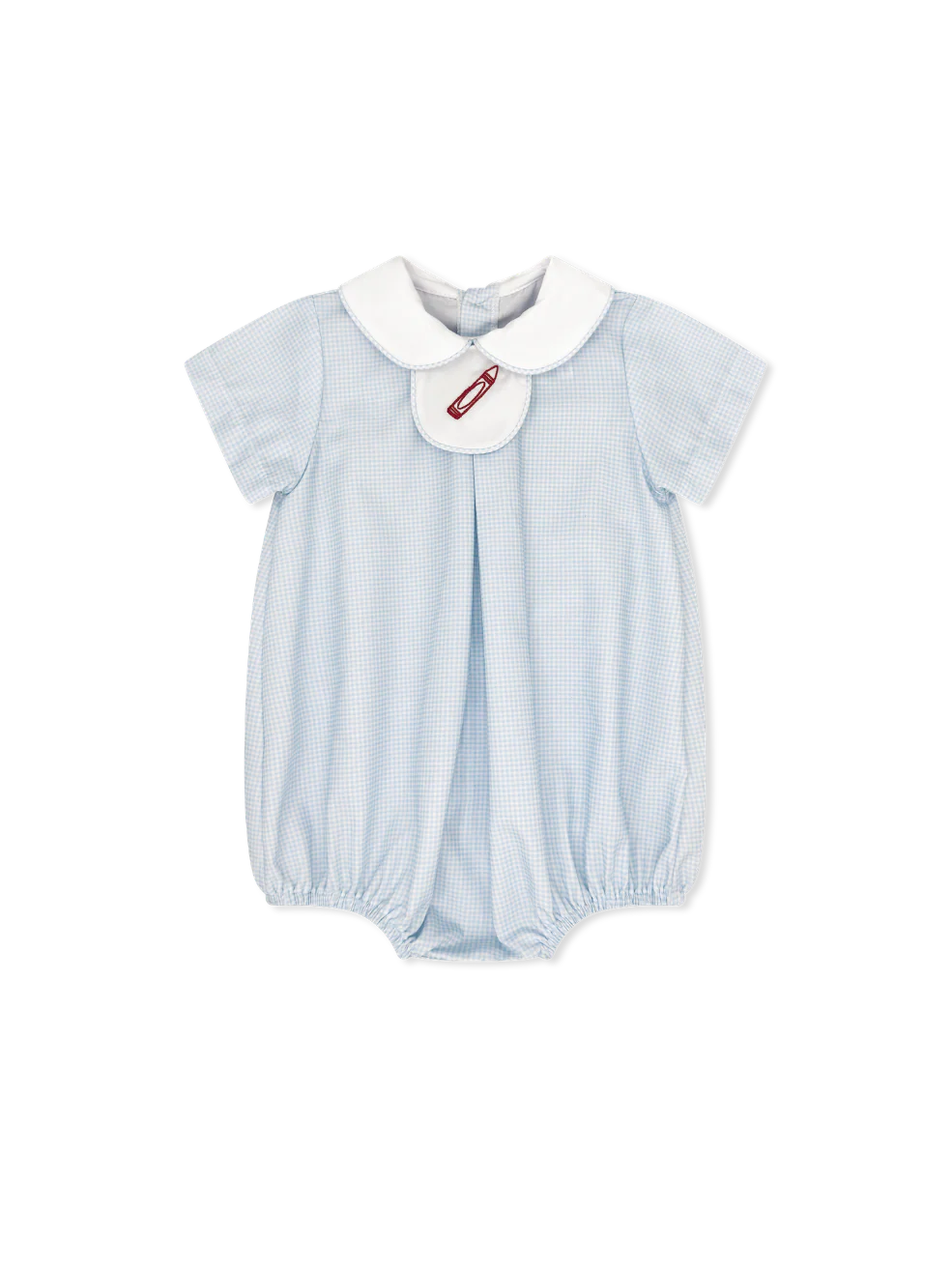 Lullaby Set Thomas Tab Bubble - Baby Blue Mini-gingham
