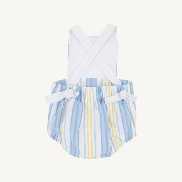 The Beaufort Bonnet Company Sayre Sunsuit Seersucker, SoBro Stripe