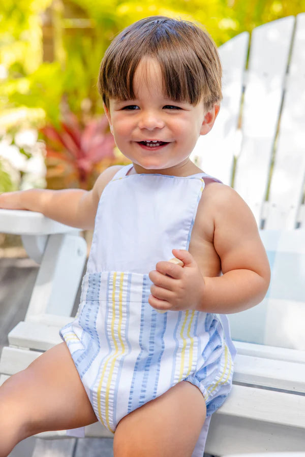 The Beaufort Bonnet Company Sayre Sunsuit Seersucker, SoBro Stripe