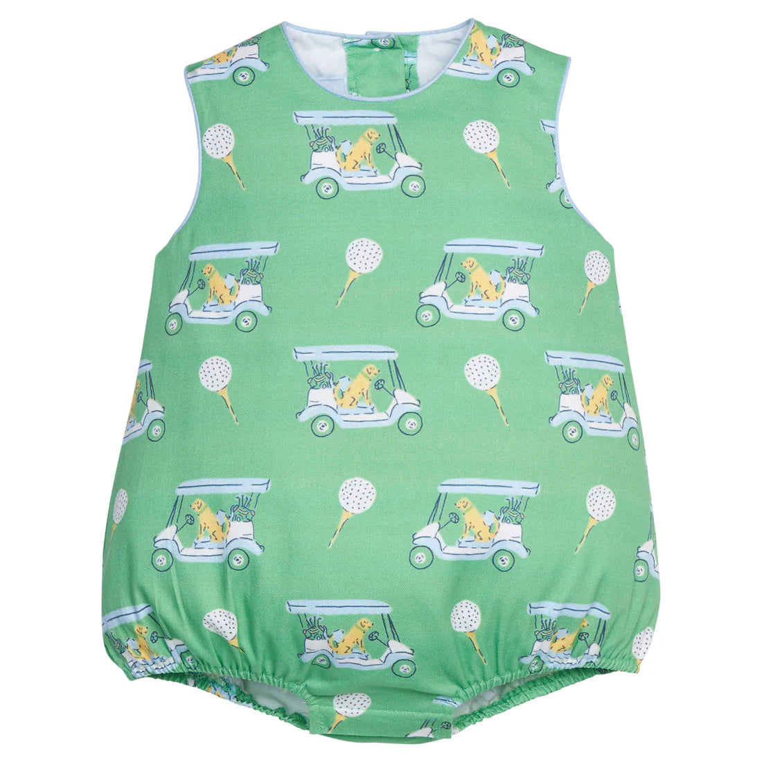 Little English Round Neck Bubble, Blue Paws on Par