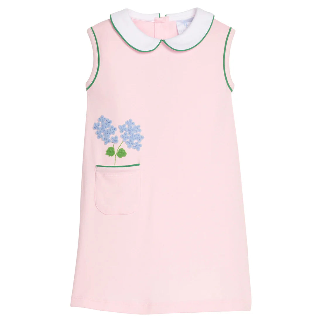 Little English Appliqué Libby Dress, Hydrangea