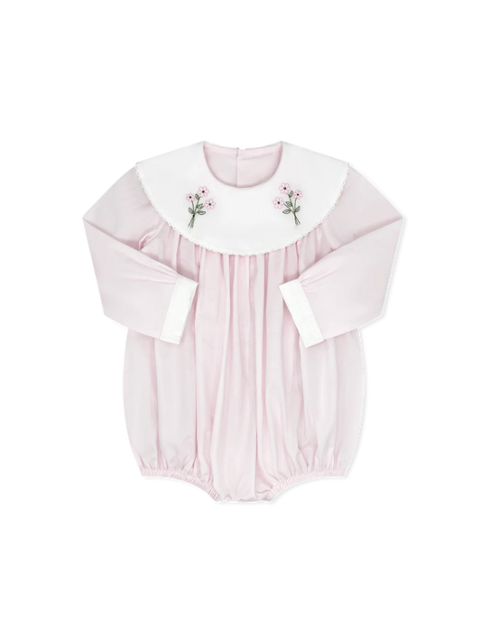 Lullaby Set Sandra Bubble Long Sleeve, Blessing Pink with Flowers