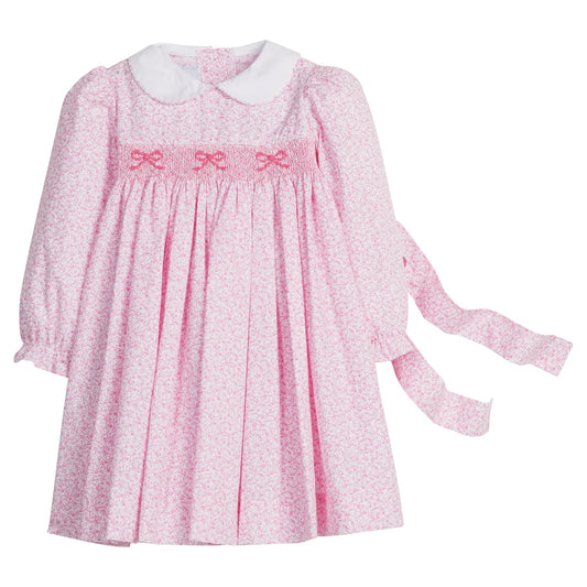 Little English Smocked Natalie Dress- Pink Vinings