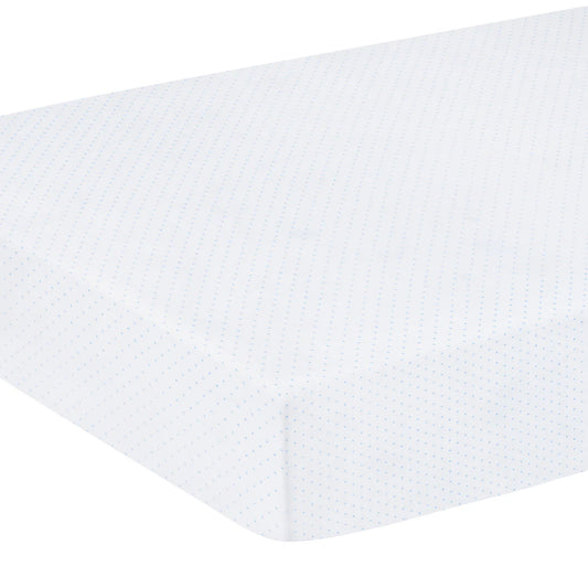 Little English Pima Crib Sheet- Micro Dot