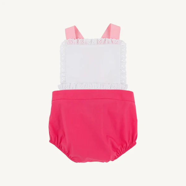 The Beaufort Bonnet Sally Sunsuit, Palm Spring Punch with Sandpearl Pink