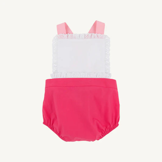 The Beaufort Bonnet Sally Sunsuit, Palm Spring Punch with Sandpearl Pink