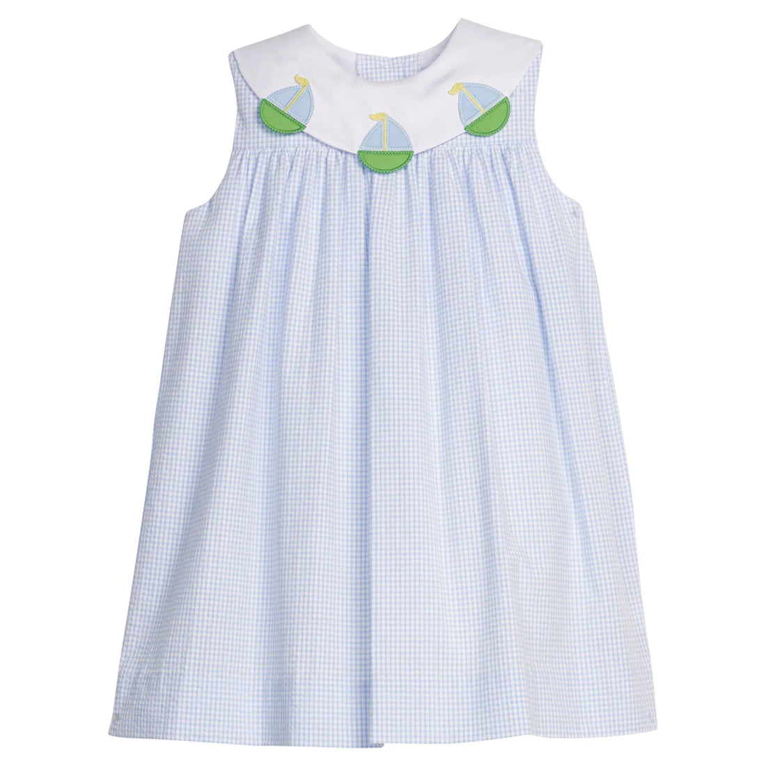 Little English Bib Dress Sailboats