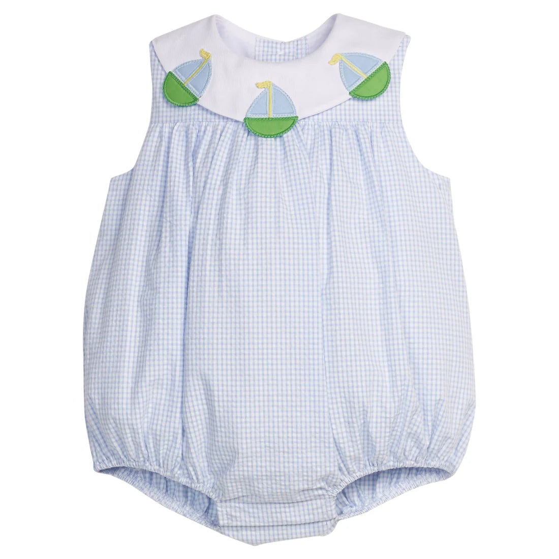 Little English Bib Bubble girls Sailboats