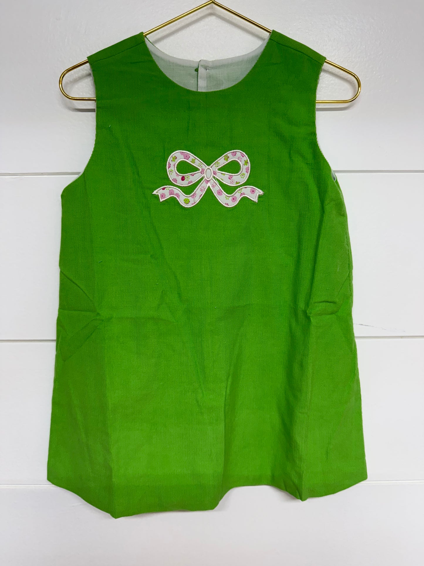 Remember Nguyen Green Apple Forest Dress- Flower Bow
