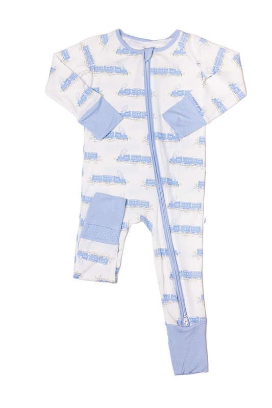 The Uptown Baby Train Sleep Romper
