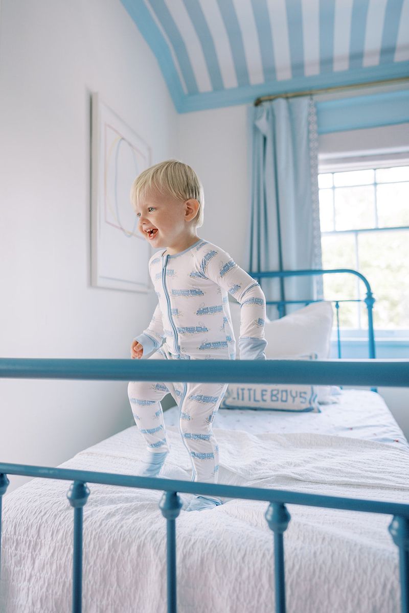 The Uptown Baby Train Sleep Romper