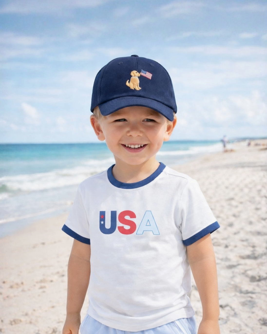 Bits and Bows American Dog Baseball Hat