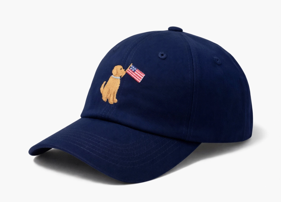 Bits and Bows American Dog Baseball Hat