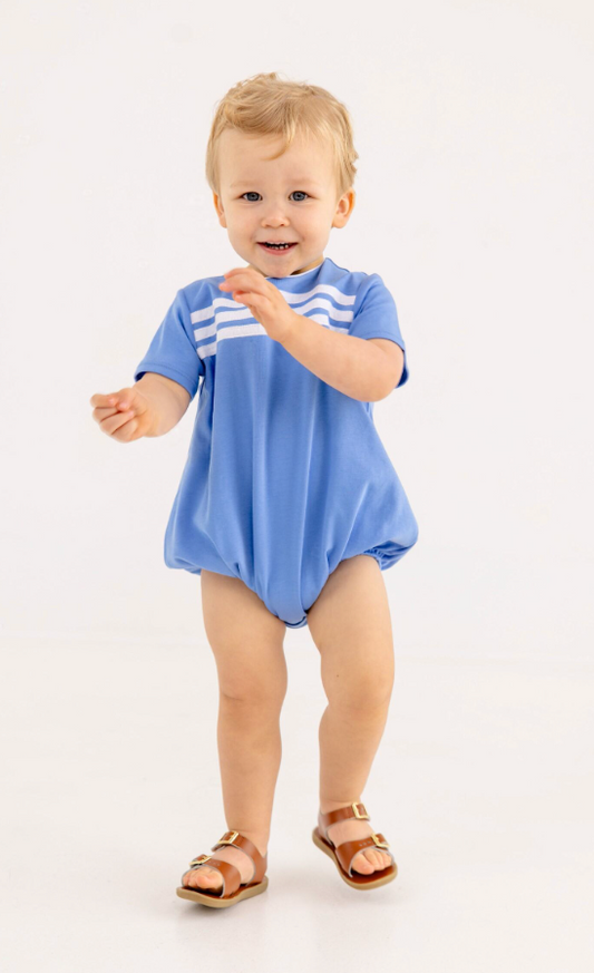 The Beaufort Bonnet Short Sleeve Beau Bubble, Sunrise Blvd. Blue