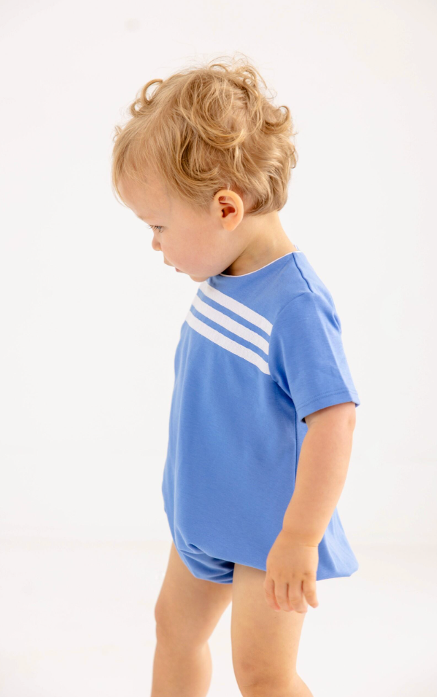 The Beaufort Bonnet Short Sleeve Beau Bubble, Sunrise Blvd. Blue